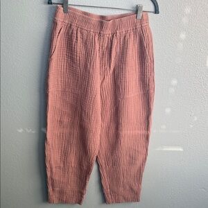 Madewell Dusty Pink Textured Pants